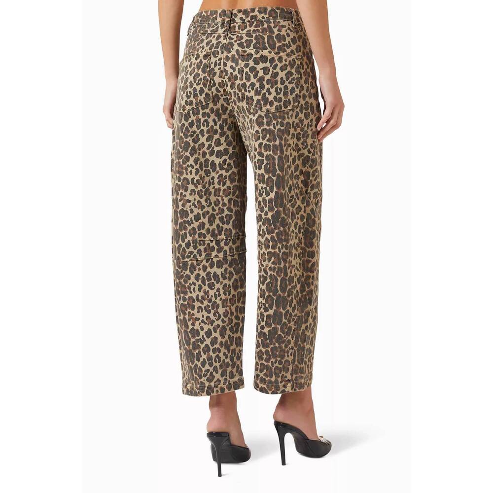 NEW NEVER FULLY DRESSED leopard barrel jean - Picture 3 of 5